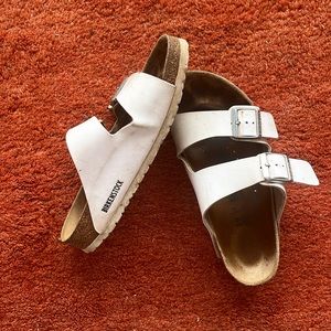White Leather Birkenstocks
